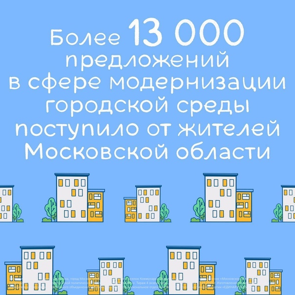 За 15 дней работы центра обработки наказов поступило более 13 000 предложений в сфере модернизации городской среды от жителей Московской