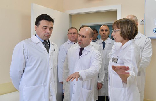 Губернатор осмотрел новый хирургический корпус онкодиспансера 28 апреля городской округ Балашиха с рабочим визитом посетил губернатор