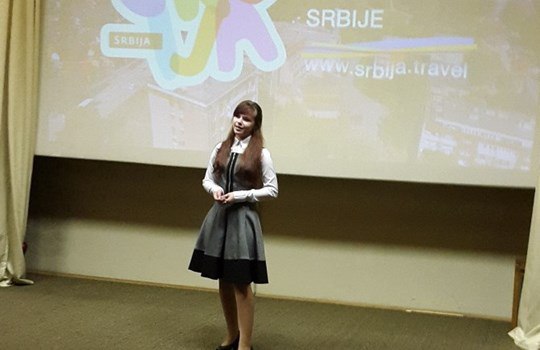 Юная балашихинка Дарья Болгова заняла первое место на международном конкурсе чтецов 27 апреля в посольстве Республики Сербия прошел