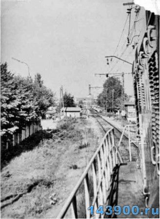 Вид на станцию Балашиха с места машиниста 1975 год