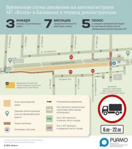 С 3 января будет организована временная схема дорожного движения в связи с реконструкцией Горьковского шоссе и строительством эстакады.