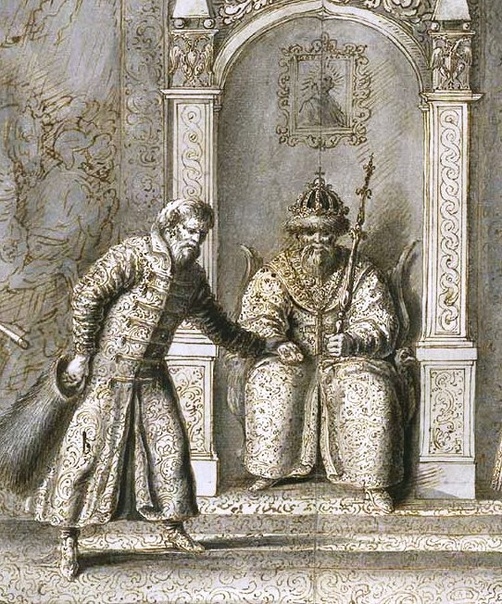 Юрий Алексеевич Долгоруков рядом с царем Алексеем Михайловичем.