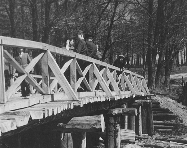 1960 год. Мост в парке у Гущинки